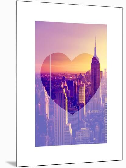 Love NY Series - Manhattan at Sunset - The Empire State Building - New York - USA-Philippe Hugonnard-Mounted Art Print