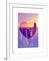 Love NY Series - Manhattan at Sunset - The Empire State Building - New York - USA-Philippe Hugonnard-Framed Art Print