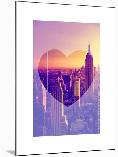 Love NY Series - Manhattan at Sunset - The Empire State Building - New York - USA-Philippe Hugonnard-Mounted Art Print