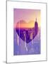 Love NY Series - Manhattan at Sunset - The Empire State Building - New York - USA-Philippe Hugonnard-Mounted Art Print