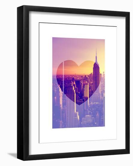 Love NY Series - Manhattan at Sunset - The Empire State Building - New York - USA-Philippe Hugonnard-Framed Art Print