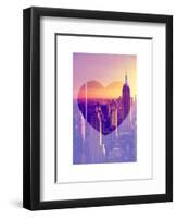 Love NY Series - Manhattan at Sunset - The Empire State Building - New York - USA-Philippe Hugonnard-Framed Art Print