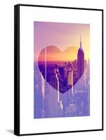 Love NY Series - Manhattan at Sunset - The Empire State Building - New York - USA-Philippe Hugonnard-Framed Stretched Canvas