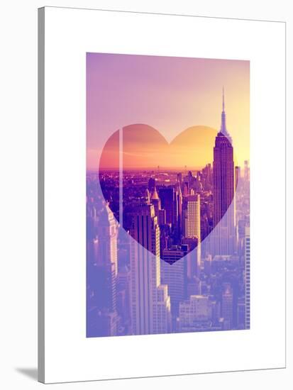 Love NY Series - Manhattan at Sunset - The Empire State Building - New York - USA-Philippe Hugonnard-Stretched Canvas