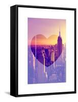 Love NY Series - Manhattan at Sunset - The Empire State Building - New York - USA-Philippe Hugonnard-Framed Stretched Canvas