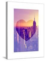 Love NY Series - Manhattan at Sunset - The Empire State Building - New York - USA-Philippe Hugonnard-Stretched Canvas