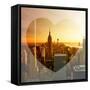 Love NY Series - Manhattan at Sunset with the Empire State Building - New York - USA-Philippe Hugonnard-Framed Stretched Canvas