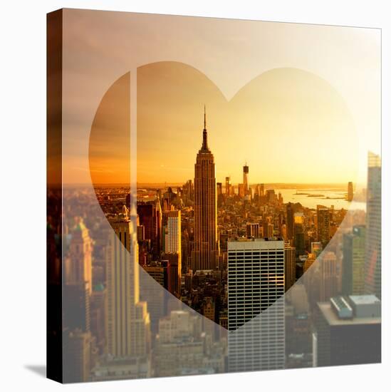 Love NY Series - Manhattan at Sunset with the Empire State Building - New York - USA-Philippe Hugonnard-Stretched Canvas