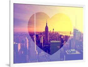 Love NY Series - Manhattan at Sunset with the Empire State Building - New York - USA-Philippe Hugonnard-Framed Photographic Print