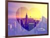 Love NY Series - Manhattan at Sunset with the Empire State Building - New York - USA-Philippe Hugonnard-Framed Photographic Print