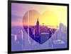 Love NY Series - Manhattan at Sunset with the Empire State Building - New York - USA-Philippe Hugonnard-Framed Photographic Print