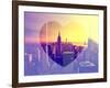 Love NY Series - Manhattan at Sunset with the Empire State Building - New York - USA-Philippe Hugonnard-Framed Photographic Print