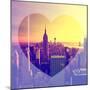 Love NY Series - Manhattan at Sunset with the Empire State Building - New York - USA-Philippe Hugonnard-Mounted Photographic Print