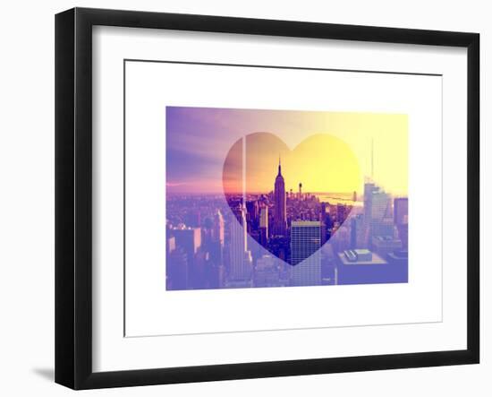 Love NY Series - Manhattan at Sunset with the Empire State Building - New York - USA-Philippe Hugonnard-Framed Art Print