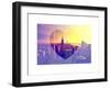 Love NY Series - Manhattan at Sunset with the Empire State Building - New York - USA-Philippe Hugonnard-Framed Art Print