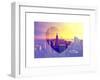 Love NY Series - Manhattan at Sunset with the Empire State Building - New York - USA-Philippe Hugonnard-Framed Art Print