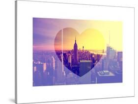 Love NY Series - Manhattan at Sunset with the Empire State Building - New York - USA-Philippe Hugonnard-Stretched Canvas