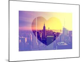 Love NY Series - Manhattan at Sunset with the Empire State Building - New York - USA-Philippe Hugonnard-Mounted Art Print