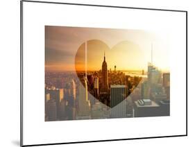 Love NY Series - Manhattan at Sunset with the Empire State Building - New York - USA-Philippe Hugonnard-Mounted Art Print