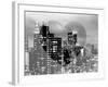 Love NY Series - Manhattan Cityscape at Night with the New Yorker Hotel - New York - USA-Philippe Hugonnard-Framed Photographic Print