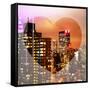 Love NY Series - Manhattan Cityscape at Night with the New Yorker Hotel - New York - USA-Philippe Hugonnard-Framed Stretched Canvas