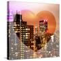 Love NY Series - Manhattan Cityscape at Night with the New Yorker Hotel - New York - USA-Philippe Hugonnard-Stretched Canvas