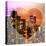 Love NY Series - Manhattan Cityscape at Night with the New Yorker Hotel - New York - USA-Philippe Hugonnard-Stretched Canvas