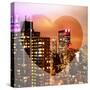 Love NY Series - Manhattan Cityscape at Night with the New Yorker Hotel - New York - USA-Philippe Hugonnard-Stretched Canvas