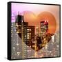 Love NY Series - Manhattan Cityscape at Night with the New Yorker Hotel - New York - USA-Philippe Hugonnard-Framed Stretched Canvas