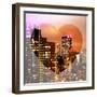 Love NY Series - Manhattan Cityscape at Night with the New Yorker Hotel - New York - USA-Philippe Hugonnard-Framed Photographic Print