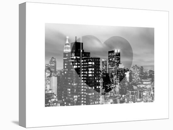 Love NY Series - Manhattan Cityscape at Night with the New Yorker Hotel - New York - USA-Philippe Hugonnard-Stretched Canvas