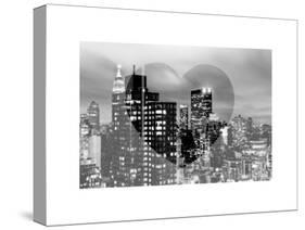 Love NY Series - Manhattan Cityscape at Night with the New Yorker Hotel - New York - USA-Philippe Hugonnard-Stretched Canvas