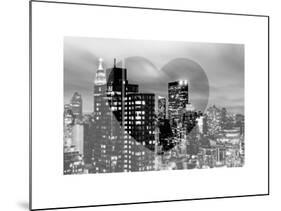 Love NY Series - Manhattan Cityscape at Night with the New Yorker Hotel - New York - USA-Philippe Hugonnard-Mounted Art Print