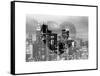 Love NY Series - Manhattan Cityscape at Night with the New Yorker Hotel - New York - USA-Philippe Hugonnard-Framed Stretched Canvas