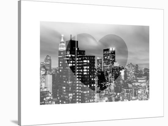 Love NY Series - Manhattan Cityscape at Night with the New Yorker Hotel - New York - USA-Philippe Hugonnard-Stretched Canvas