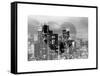 Love NY Series - Manhattan Cityscape at Night with the New Yorker Hotel - New York - USA-Philippe Hugonnard-Framed Stretched Canvas