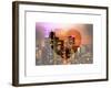 Love NY Series - Manhattan Cityscape at Night with the New Yorker Hotel - New York - USA-Philippe Hugonnard-Framed Art Print