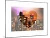 Love NY Series - Manhattan Cityscape at Night with the New Yorker Hotel - New York - USA-Philippe Hugonnard-Mounted Art Print