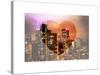 Love NY Series - Manhattan Cityscape at Night with the New Yorker Hotel - New York - USA-Philippe Hugonnard-Stretched Canvas