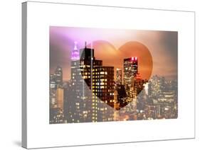 Love NY Series - Manhattan Cityscape at Night with the New Yorker Hotel - New York - USA-Philippe Hugonnard-Stretched Canvas