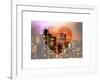 Love NY Series - Manhattan Cityscape at Night with the New Yorker Hotel - New York - USA-Philippe Hugonnard-Framed Art Print