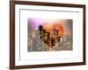 Love NY Series - Manhattan Cityscape at Night with the New Yorker Hotel - New York - USA-Philippe Hugonnard-Framed Art Print