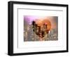 Love NY Series - Manhattan Cityscape at Night with the New Yorker Hotel - New York - USA-Philippe Hugonnard-Framed Art Print