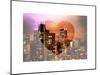 Love NY Series - Manhattan Cityscape at Night with the New Yorker Hotel - New York - USA-Philippe Hugonnard-Mounted Art Print