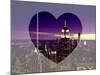 Love NY Series - Manhattan Nightfall with the Empire State Building - New York - USA-Philippe Hugonnard-Mounted Photographic Print