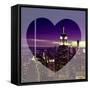 Love NY Series - Manhattan Nightfall with the Empire State Building - New York - USA-Philippe Hugonnard-Framed Stretched Canvas