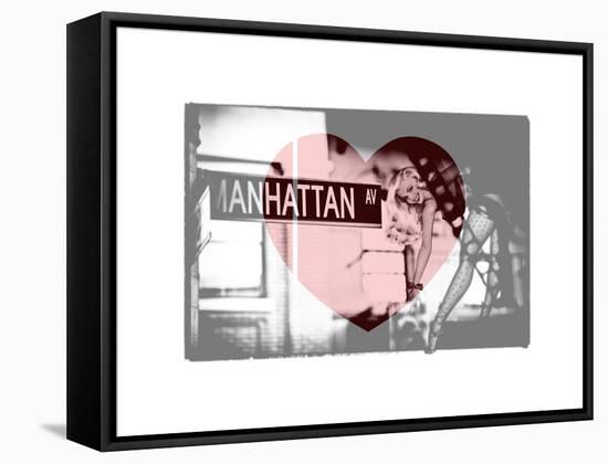 Love NY Series - Manhattan Pin-UP - New York - USA-Philippe Hugonnard-Framed Stretched Canvas