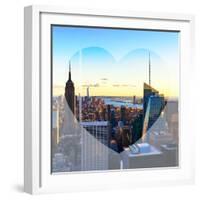 Love NY Series - Manhattan Skyline with the Empire State Building - New York City - USA-Philippe Hugonnard-Framed Photographic Print