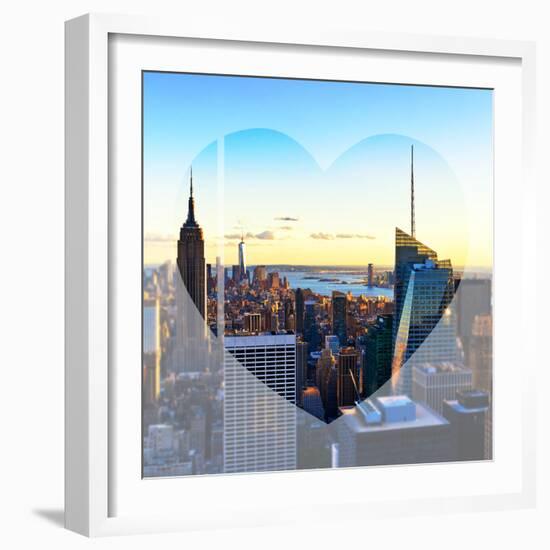 Love NY Series - Manhattan Skyline with the Empire State Building - New York City - USA-Philippe Hugonnard-Framed Photographic Print