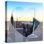 Love NY Series - Manhattan Skyline with the Empire State Building - New York City - USA-Philippe Hugonnard-Stretched Canvas